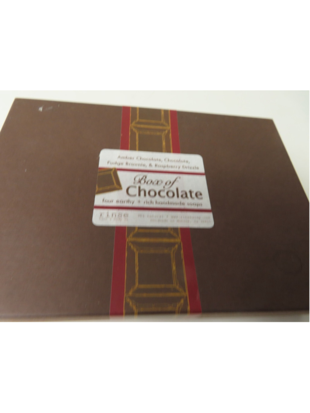 RINSE Bath & Body Soap Box of Chocolate Soap 4 Bars 99% Natural New